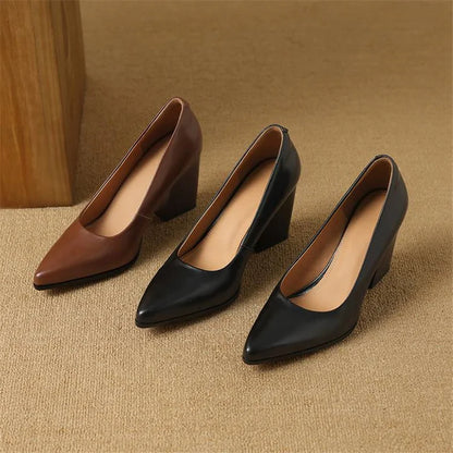 Elegant Women's High Heel Pumps Pointed Toe Office Shoes