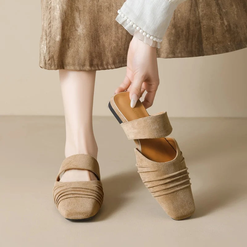 Women's Square Toe Mule Sandals - VibreMode