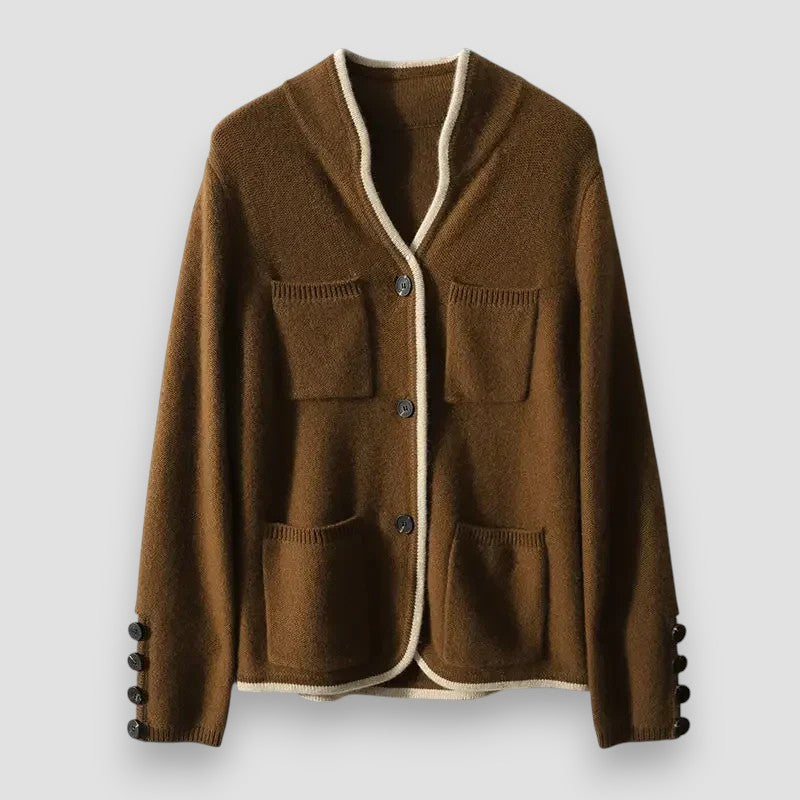 Women's Cardigan Sweater With 4 Pockets