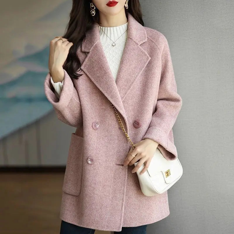 Women's Wool Blend Coat - VibreMode