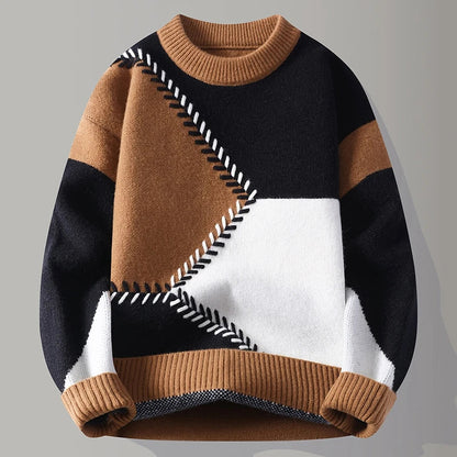 Multicolor Cable Knit Sweater