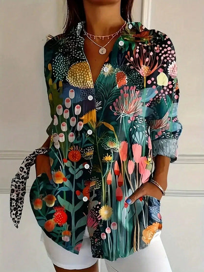 Women's Colorful Blouse Playful Print