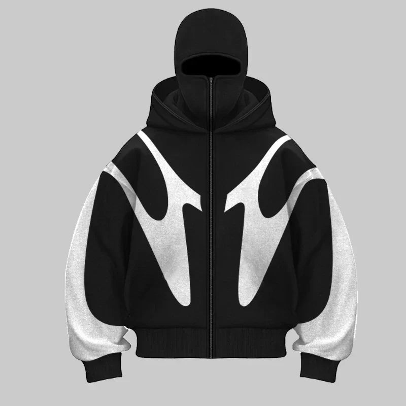 Warm Fleece Face Mask Hoodie