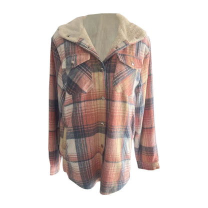 Women's Plaid Sherpa Jacket