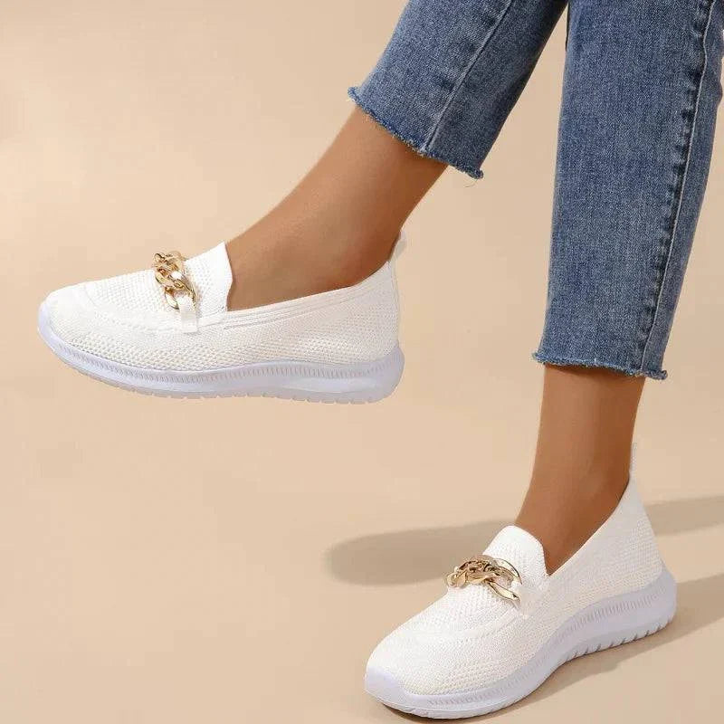 Aurelia Women's Gold Knot Loafers