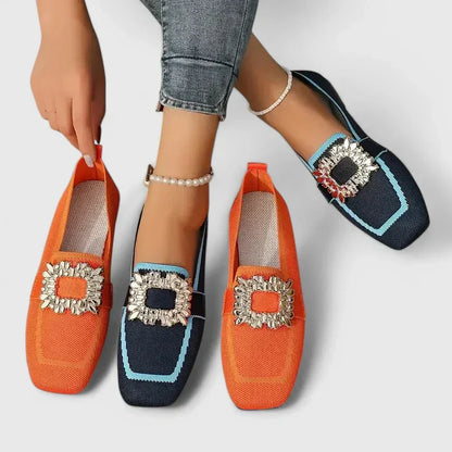 Ladies Comfortable Decorative Slip On Loafers Shoes