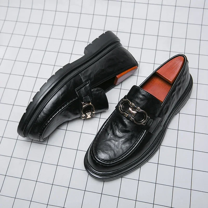 Classic Mens Leather Slip On Shoes