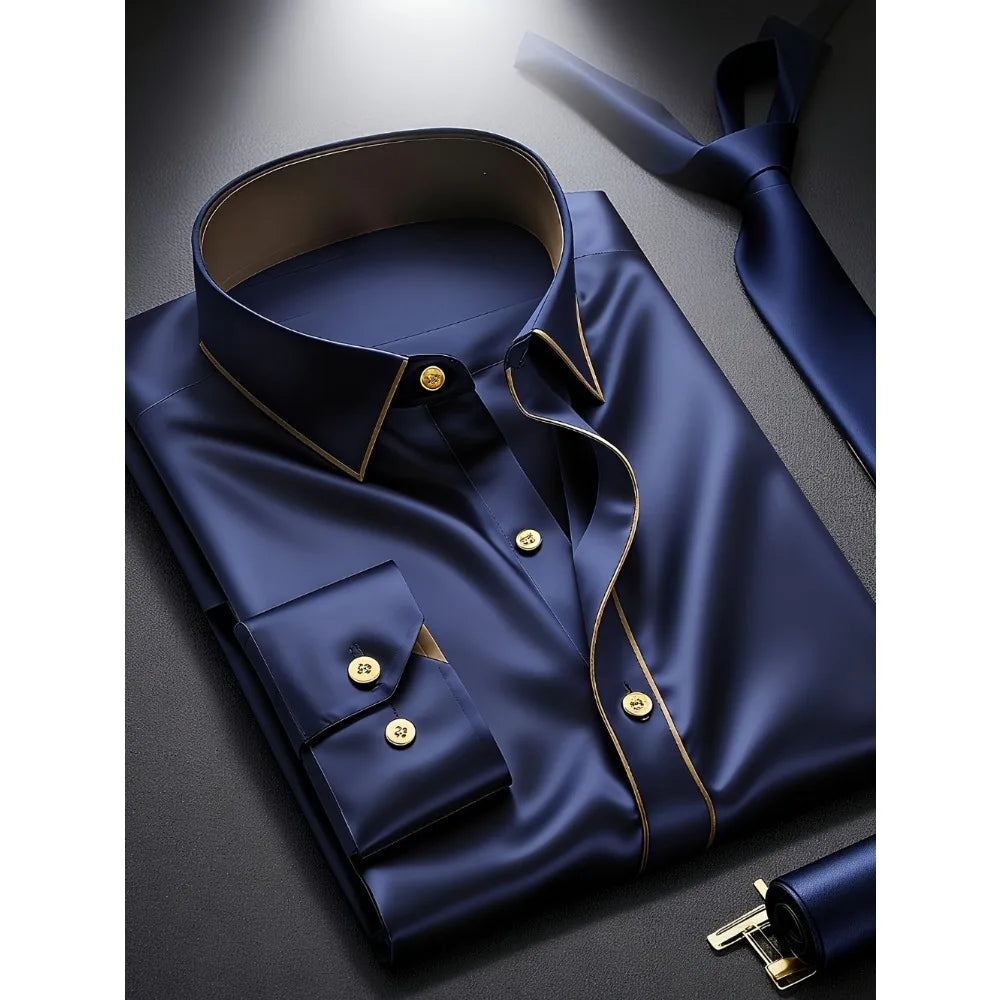 Men's Contrast Dress Shirt Milano - VibreMode