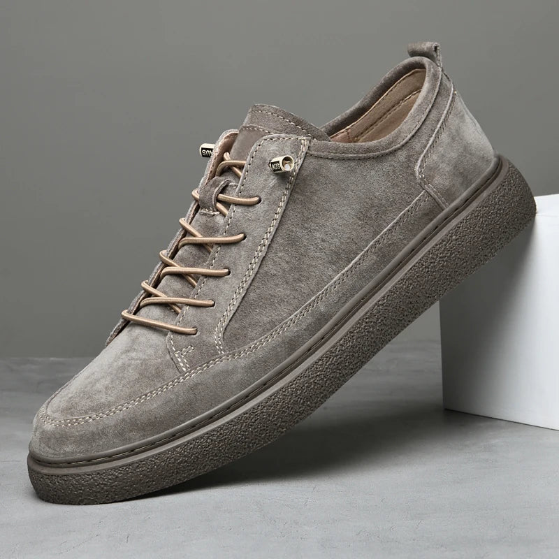 Authentic Leather Low Top Sneakers