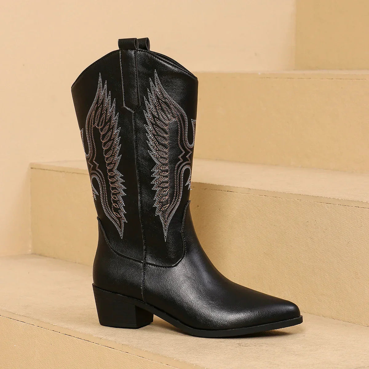 Classic Rugged Cowboy Riding Boots