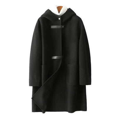 Womens Wool Hooded Coat