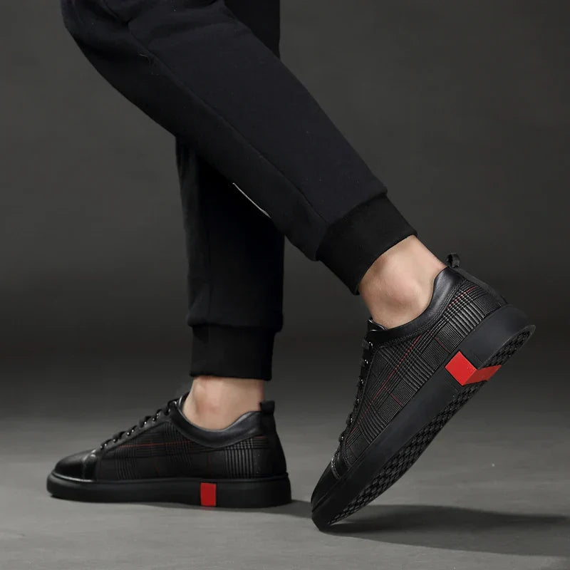 Men's Italian Leather Sneakers Classic Comfortable