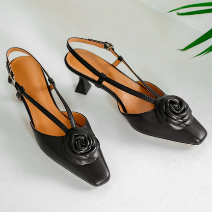 Real Leather Sling Back Shoes