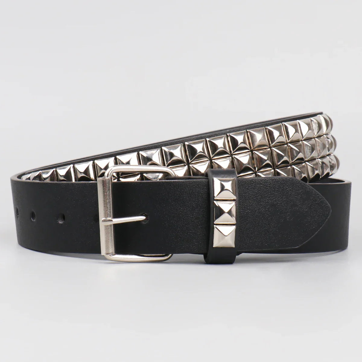 Black Genuine Leather Waist Belt - VibreMode