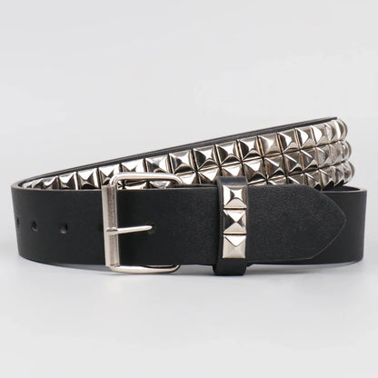 Black Genuine Leather Waist Belt - VibreMode