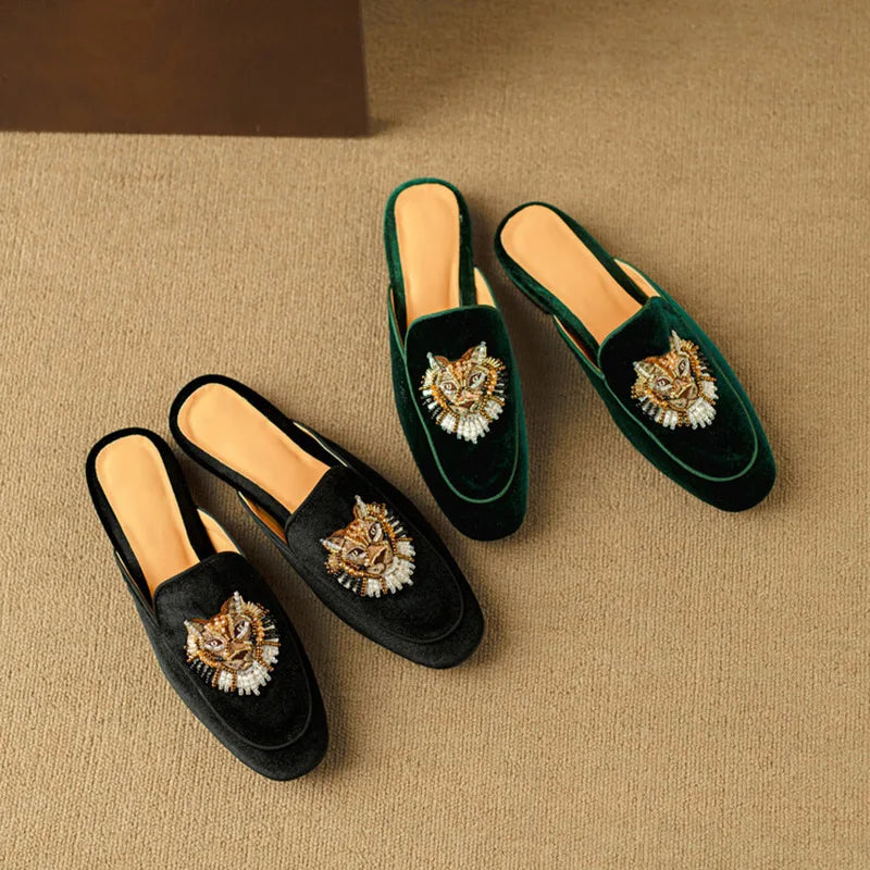 Women's Velvet Mules