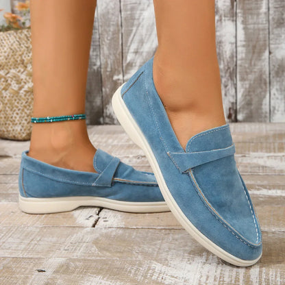 Brown Leather Slip On Shoes