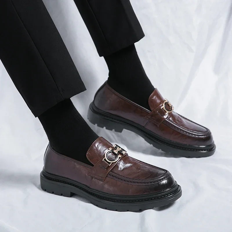 Classic Mens Leather Slip On Shoes