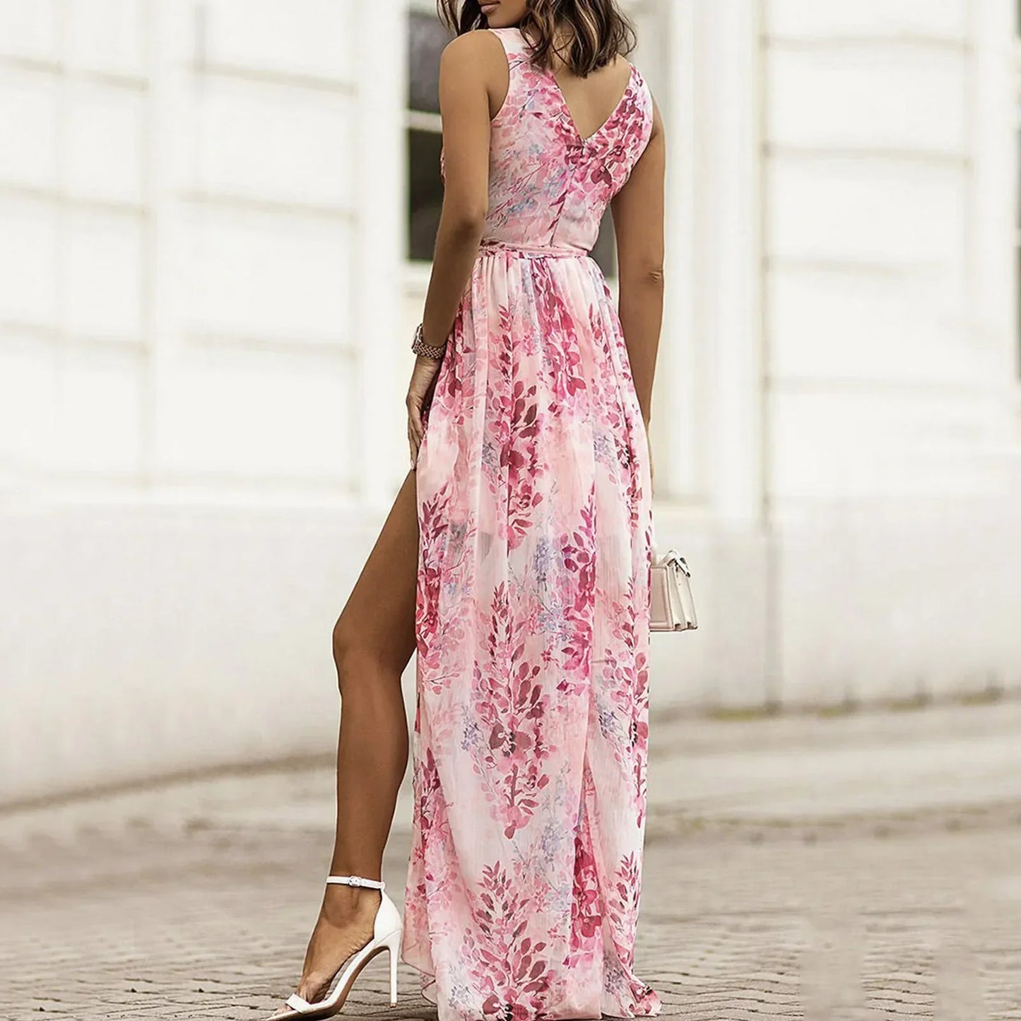 Elegant Women's Slit Maxi Dress