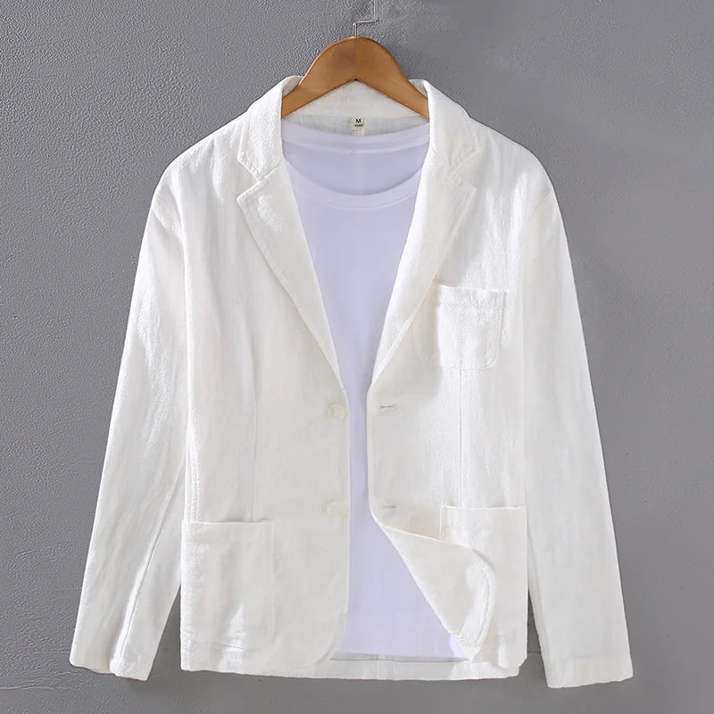 Renzo Men's Cotton Linen Blazer