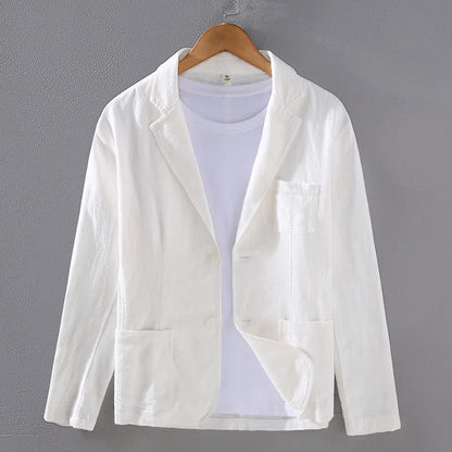 Renzo Men's Cotton Linen Blazer