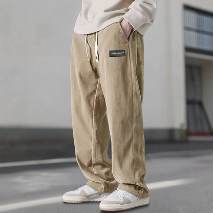 Men's Wide Leg Lounge Pants Ribbed Texture