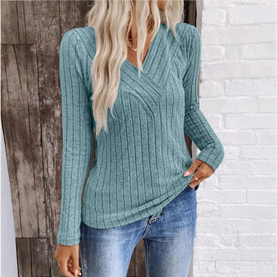 Classic Crew Neck Striped Sweater - VibreMode