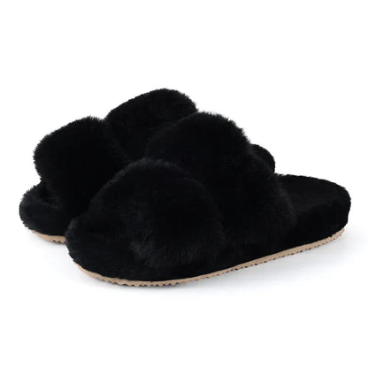 Plush Faux Fur Women's Comfort Slippers