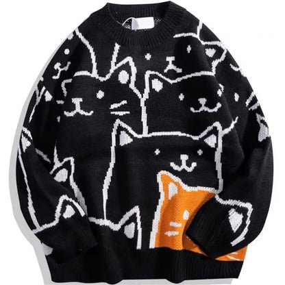 Fun Feline Crew Neck Sweater