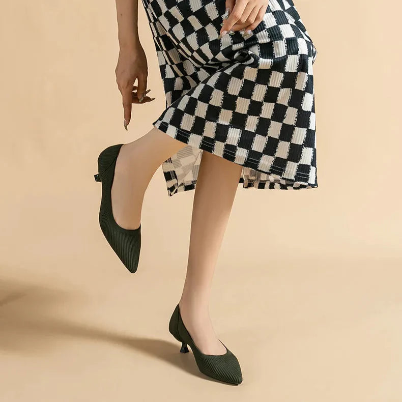 Cute Cat Heel Shoes