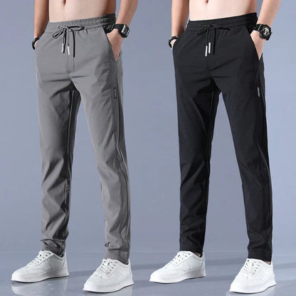 Men's Chino Pants Soft Cotton Beige - VibreMode