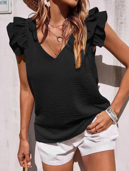 Fun Floral Short Sleeve Women's Top - VibreMode