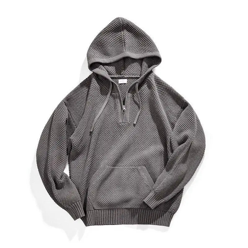 Textured Knit Hoodie