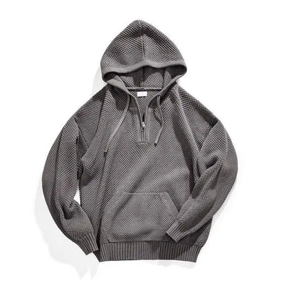 Textured Knit Hoodie