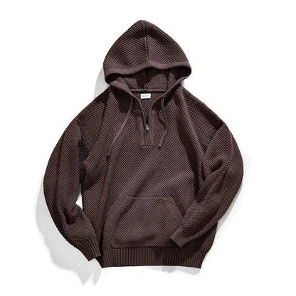Textured Knit Hoodie