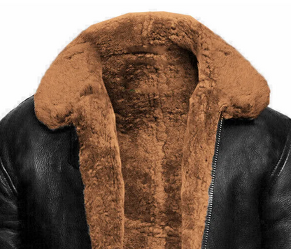 Men's Zip-Up Jacket Structured Collar