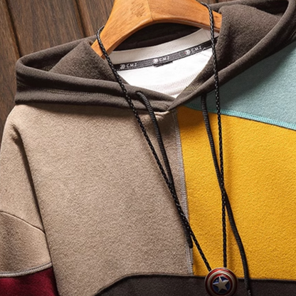 Multicolor Fleece Pullover Hoodie