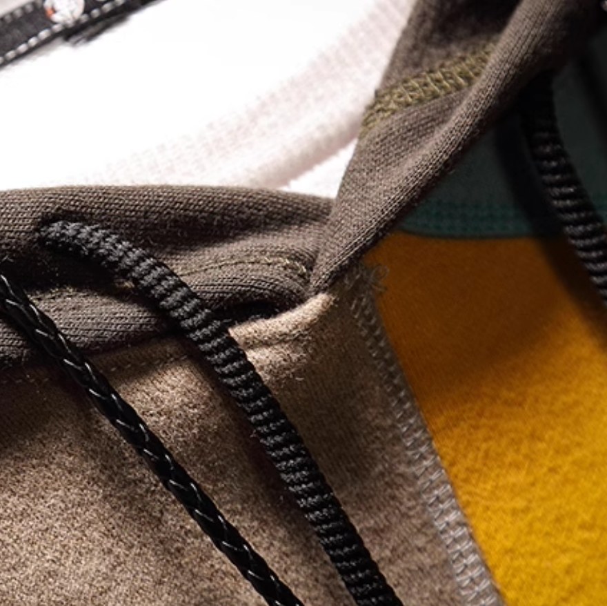 Multicolor Fleece Pullover Hoodie