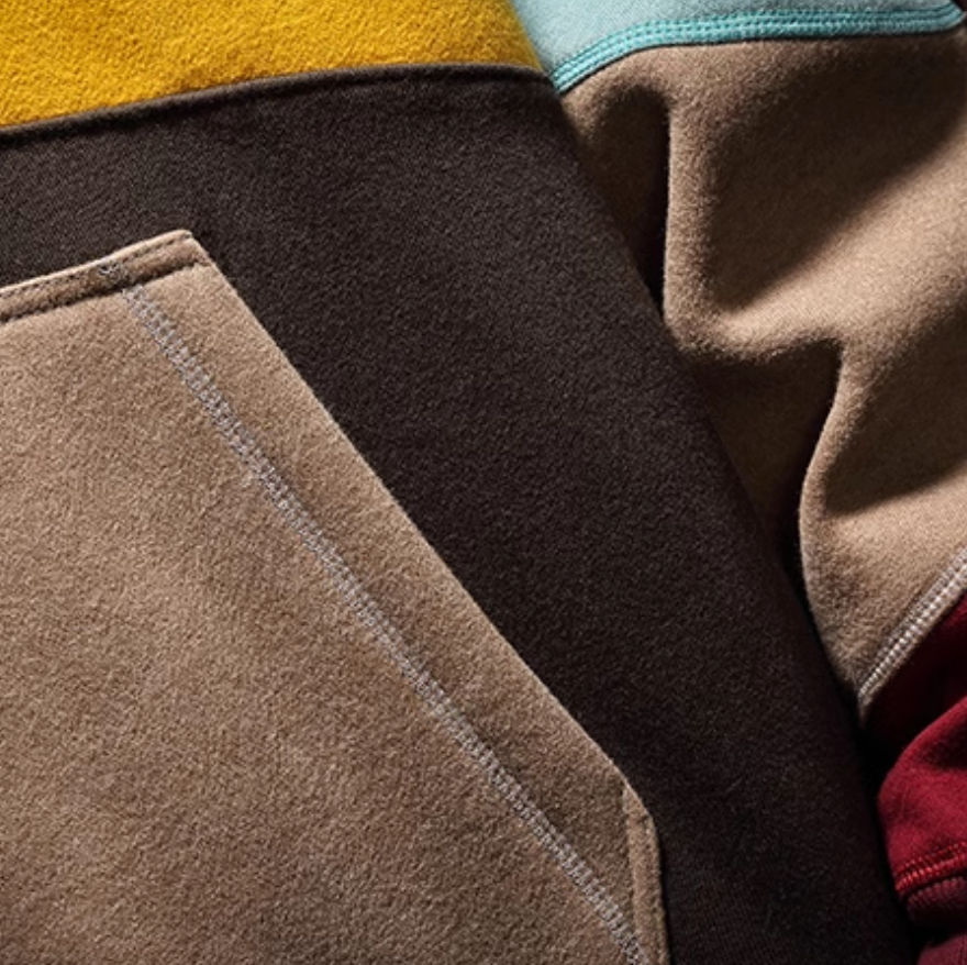 Multicolor Fleece Pullover Hoodie