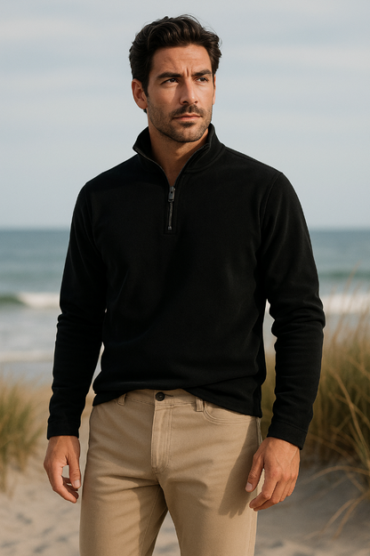 Men's Classic Fleece Quarter Zip Sweater