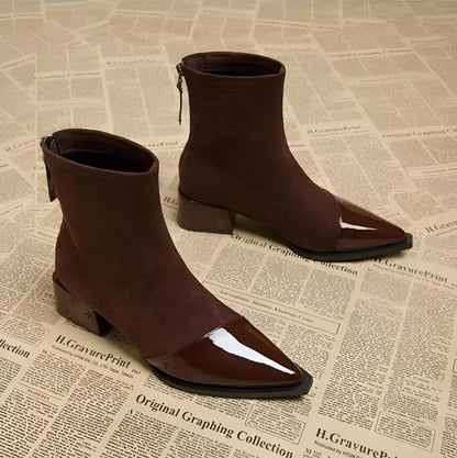 Warm Women's Low Heel Ankle Boots