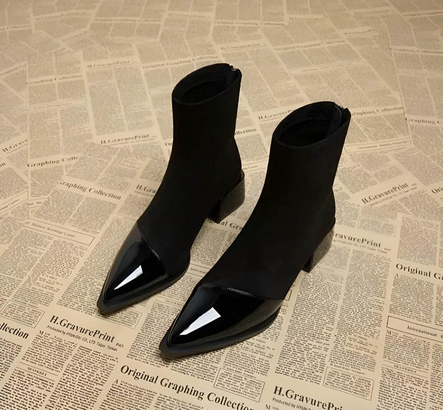 Warm Women's Low Heel Ankle Boots