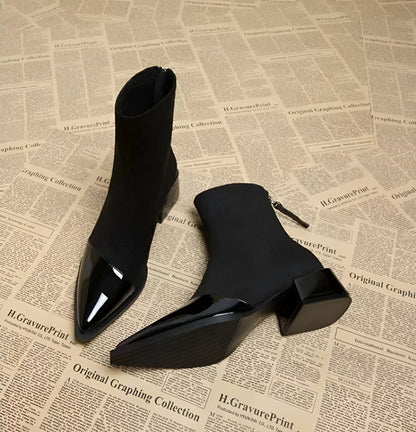 Warm Women's Low Heel Ankle Boots