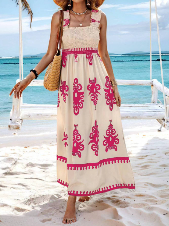 Lauren Women's Bohemian Long Dress High-Quality Fabric