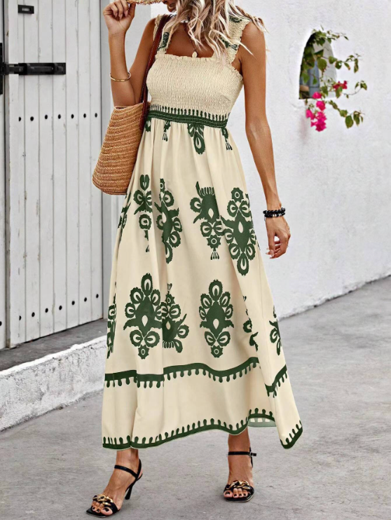 Lauren Women's Bohemian Long Dress High-Quality Fabric - VibreMode