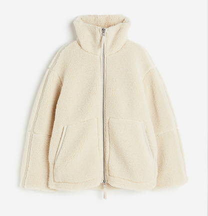 Women's Fleece Teddy Jacket Cozy Outerwear