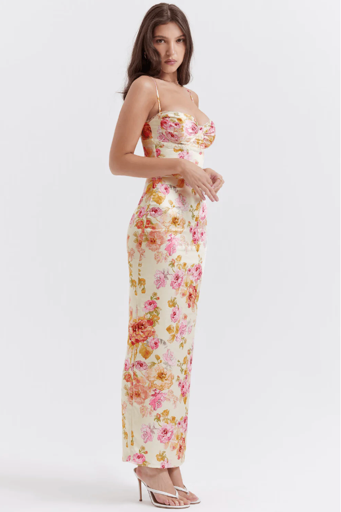 Elegant Ladies Floral Summer Party Dress