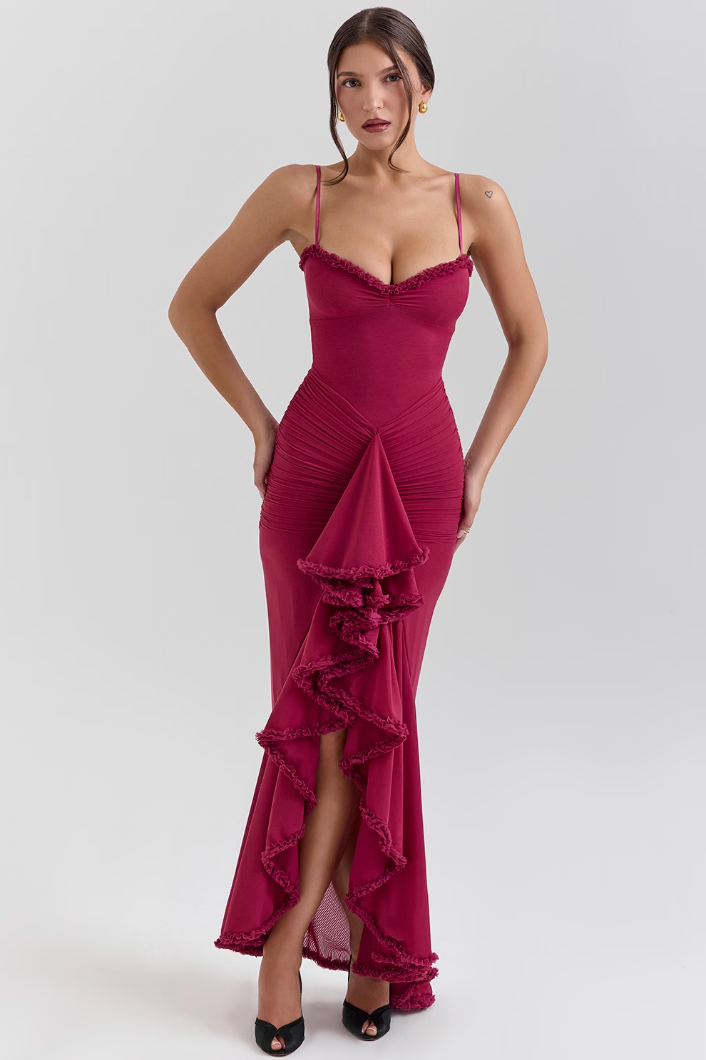 Elegant Ladies Floral Lace Party Dress
