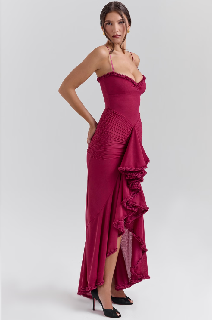 Elegant Ladies Floral Lace Party Dress
