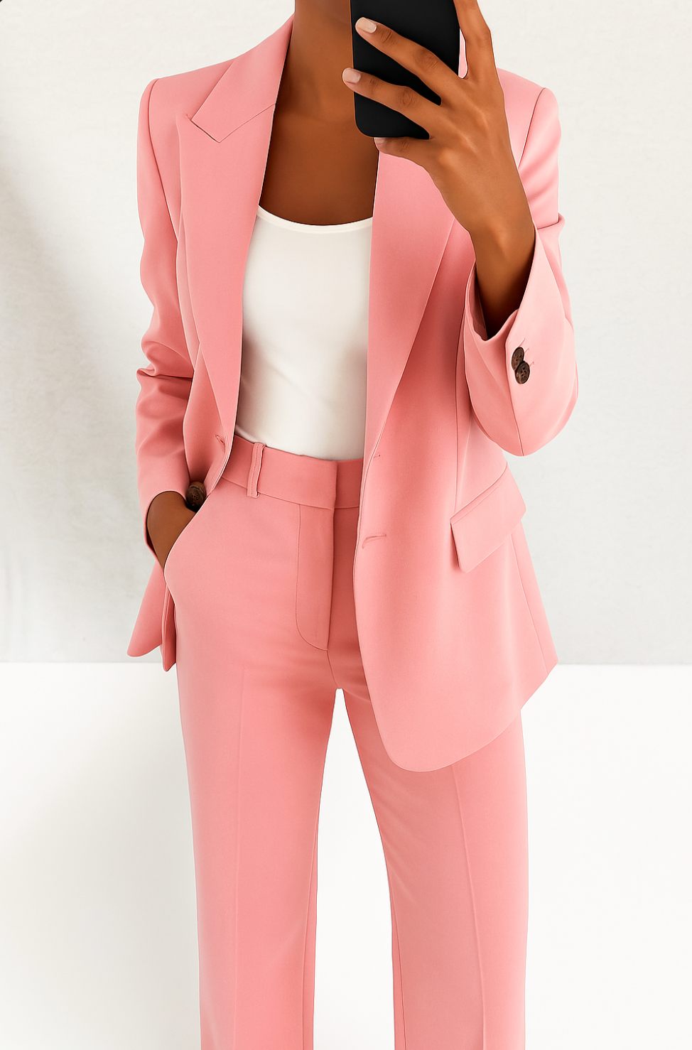 Warm Women's Fitted Blazer Pant Suit